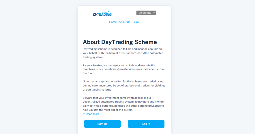 D-Trading Website