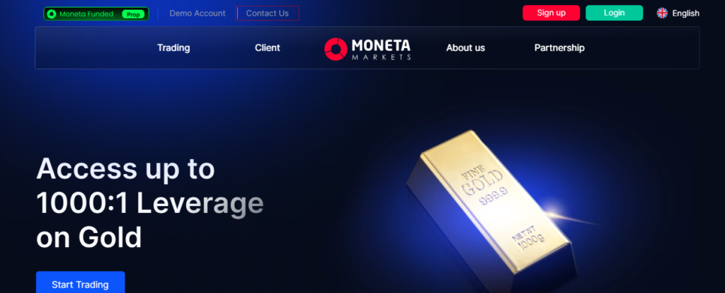Moneta Markets Website